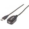 Manhattan Cavo usb Manhattan usb 2.0 A Hi-Speed M/F 15m nero
