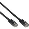 Inline Cavo di rete Patch InLine piatto, U/UTP, Cat.6, guaina PVC, CU (100% rame), nero, 1,5m [71614S]