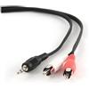 Gembird Cavo Audio Gembird Jack 3.5mm a 2xRCA, M/M 2.5m nero/rosso/bianco [CCA-458-2.5M]