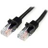 StarTech.com Cavo di rete CAT 5e - Cavo Patch Ethernet RJ45 UTP Nero da 3m antigroviglio
