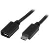 StarTech.com Cavo prolunga Micro USB maschio a femmina - Cavo di estensione micro-USB di 50cm - Nero cavo USB