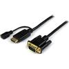 StarTech.com Cavo Convertitore attivo HDMI a VGA - Adattatore HDMI a VGA M/M - 1920x1200 / 1080p da 3m