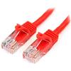 StarTech.com Cavo di rete CAT 5e - Cavo Patch Ethernet RJ45 UTP Rosso da 1m antigroviglio