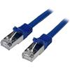 StarTech.com Cavo di rete Cat6 Ethernet Gigabit - Cavo Patch RJ45 SFTP da 50 cm - Blu