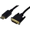 Digitus DisplayPort / DVI Cavo di collegamento [1x Spina DisplayPort - 1x Spina DVI 24+1 poli] 1.8 m Nero [AK-340306-020-S]