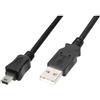 Digitus USB 2.0 Cavo di collegamento [1x Spina A USB 2.0 - 1x Spina Mini B USB 2.0] 1.8 m Nero con funzione OTG [AK-300108-018-S]