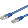Goobay Cavo di rete goobay CAT5e 0,5m SF/UTP blu [68053]
