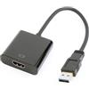 Gembird Adattatore Gembird (USB 3.0 - HDMI) 0.15m Nero [A-USB3-HDMI-02]