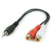 Gembird Cavo Audio Gembird CCA-406 Jack 3,5mm M/Cinch x2 F 0,20m nero [CCA-406]