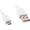 Gembird Cavo Gembird MicroUSB B M/USB A M 1m Bianco [CCP-MUSB2-AMBM-W-1M]
