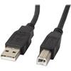 Lanberg Cavo Lanberg USB A 2.0 M/USB B 2.0 M 5m nero [CA-USBA-11CC-0050-BK]