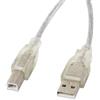 Lanberg Cavo Lanberg USB 2.0 M/USB B 2.0 M 3m trasparente [CA-USBA-12CC-0030-TR]