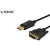 SAVIO Cavo Savio CL-106 DisplayPort M/DVI-D M 1,8m nero [CL-106]