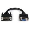 StarTech.com Adattatore cavo DVI a VGA da 20 cm - DVI-I maschio a VGA femmina
