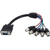 StarTech.com Cavo coassiale per monitor HD15 VGA a 5 BNC RGBHV 30 cm - M/F