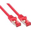 InLine S-STP/PiMF Cat.6 3m Red 3m Rosso cavo di rete