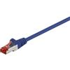 Goobay Cavo di collegamento RJ45 Rete CAT 6 S/FTP 0.15 m Blu Contatti connettore dorato Goobay [92452]