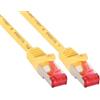 Inline Cavo di rete Patch InLine LAN, S/FTP (PiMf), Cat.6, 250MHz, guaina PVC, CU (100% rame), giallo, 3m [76403Y]