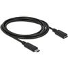 Delock Cavo DeLOCK 85534 USB-C a USB-C M/F 1.5m nero
