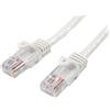 StarTech.com Cavo di Rete da 50cm Bianco Cat5e Ethernet RJ45 Antigroviglio
