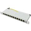 Logilink Panello Patch LogiLink NP0065 10'' cat6A schermato 0.5U 12porte grigio