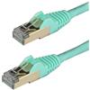StarTech.com Cavo di Rete Ethernet Cat6a - Cavo Schermato STP da 1m - Turchese
