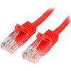 StarTech.com Cavo di Rete da 5m Rosso Cat5e Ethernet RJ45 Antigroviglio