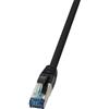 Logilink Cavo di rete Patch Logilink Cat.6A S/FTP PUR IP20 UV 0,5m Nero