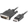 Lanberg Cavo Lanberg USB-A a DVI-D M/M, 1 m, nero [CA-DPDV-10CU-0010-BK]