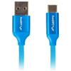 Lanberg Cavo Premium Lanberg 3.0 ,USB-C(M)->A(M) 0,5m Blu [CA-USBO-22CU-0005-BL]