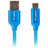 Lanberg Cavo Premium Lanberg 3.0 ,USB-C(M)->A(M) 1,8m Blu [CA-USBO-22CU-0018-BL]