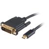 Akasa Cavo Akasa USB Tipo-C a DVI-D (M) 4K 60Hz 1.8m [AK-CBCA10-18BK]