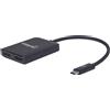 Manhattan Adattatore Manhattan USB-C a 2x DisplayPort Hub MST