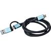 iTec Cavo iTec USB-C a USB-C/A cavo integrato USB 3.0 adattatore video Power Delivery 1m [C31USBCACBL]