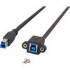 Oem Cavo Oem Prolunga USB 3.0 SuperSpeed B/B M/F da Pannello 1,8m Nero [K5264SW.1,8]