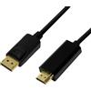 Logilink Cavo LogiLink DisplayPort DP 1.2 a HDMI 1.4, black, 5m [CV0129]