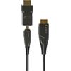 Techly Cavo Techly Hdmi A/A Micro HDMI AOC in Fibra Ottica 4K 100m