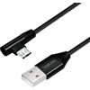 Logilink Cavo LogiLink USB 2.0 a micro-USB (angolato 90gradi) male, 0.3m [CU0141]
