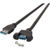 Oem Cavo Oem Prolunga USB 3.0 SuperSpeed A/A M/F da Pannello 1,8m Nero