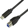 Logilink Cavo USB Logilink SuperSpeed USB-C Maschio/USB-B Maschio 2m Nero [CU0163]