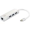 Level one Adattatore LevelOne USB-C -> GBit-LAN + USB3.0-Hub [USB-0504]