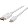 Techly Cavo Techly Mini DisplayPort Maschio a DisplayPort Maschio 4K 60Hz 3m Bianco