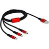 Delock Cavo DeLOCK USB 3in1 Typ-A 1m ; A>Lightning/m USB-B/USB-C [85892]
