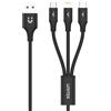Unitek Cavo Unitek USB 3in1 Charging (C/Lightning/M-USB) [C14049BK]