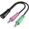 Hama Adattatore audio Hama 2x Jack 3,5 mm maschio / Jack 3,5 mm 4 Poli Femmina nero