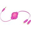 RETRAK Cavo jack Retrak splitter Rosa [EUCABLESPLPK]