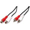 NUOVA VIDEOSUONO Cavo Nuova Videosuonospine RCA maschio + 2 prese RCA femmina - 1.5m Nero/Rosso
