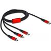 Delock Cavo Lightning Delock Micro-USB B 1m Nero/Rosso [86711]