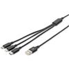 Digitus Cavo usb Digitus 3in1 Micro-usb/tipo-A /tipo-C Lightning [AK-300160-010-S]