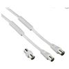 Hama Cavo antenna Hama M/F con adattatore M/M 1.5m 85dB Bianco